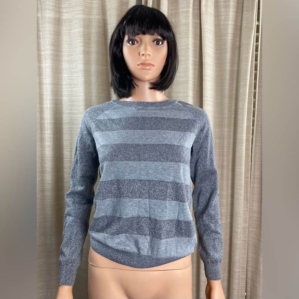 Small Gray and Silver Ana Long Sleeve Shirt